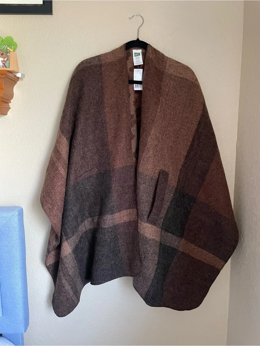 New Woolrich Reversible Wrap One Size Animal Print Brown